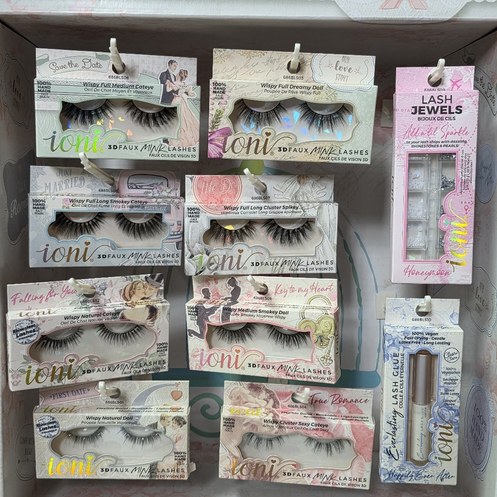 10pk Mixed Bundle Ioni 3D Faux Mink Lashes Set